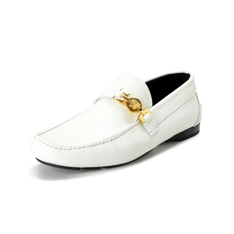 gianni versace leather shoes moccasins|versace men's shoes silver label.